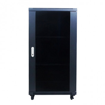 Lambda Cabinet Floor Standing 27U 600mm 19\" incl Fans & Shelves