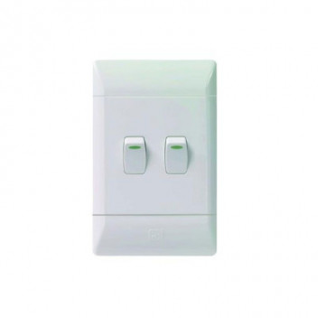 CBI 2  Lever 1 Way Light Switch 2X4 White