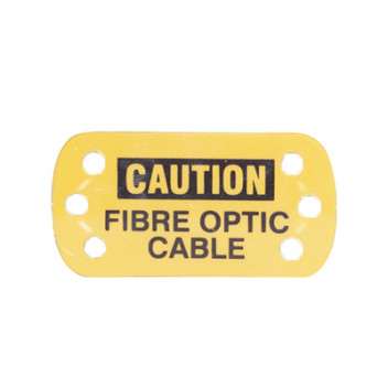 Fibre Caution Tag Black on Yellow